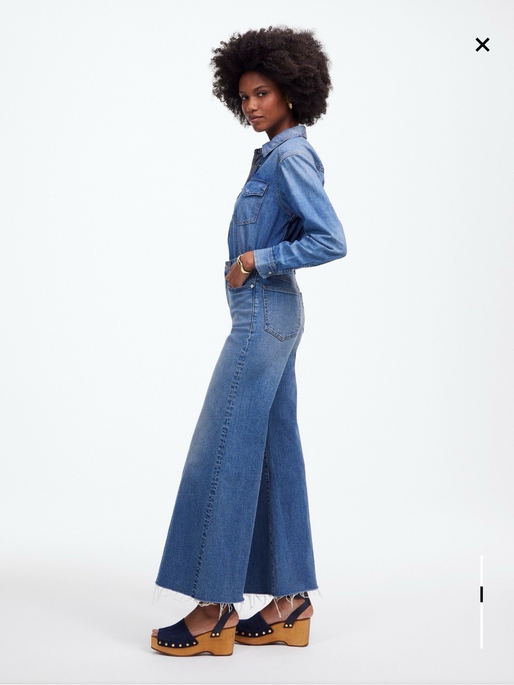 Madewell Flared Wide-Leg Jeans in Oneida Wash - Picture 3 of 8
